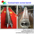 Conical Twin skru setong bagi dua skru Extruder